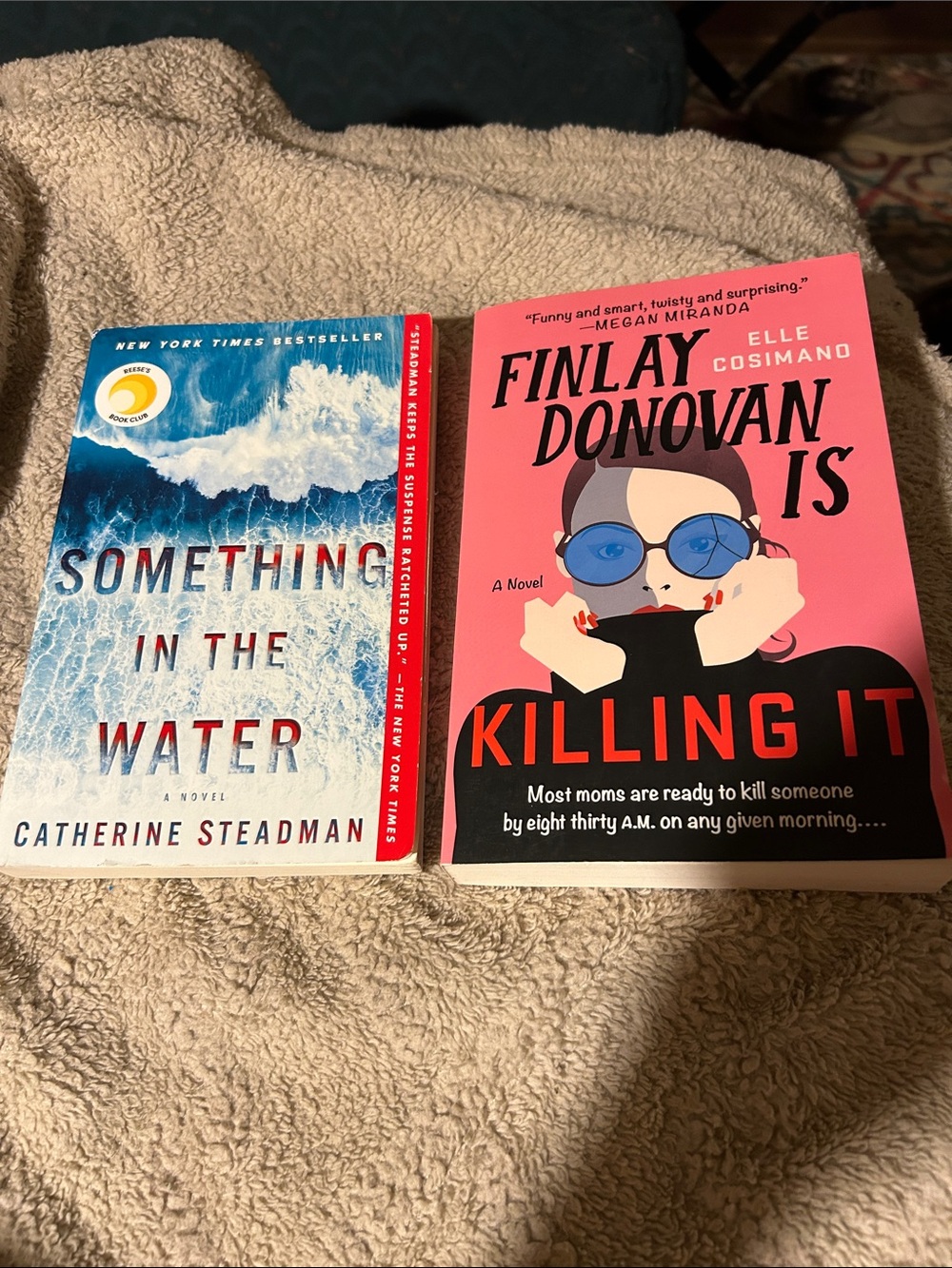 Something in the Water & Finlay Donovan Is Killing It — Blue and Pink Book Set